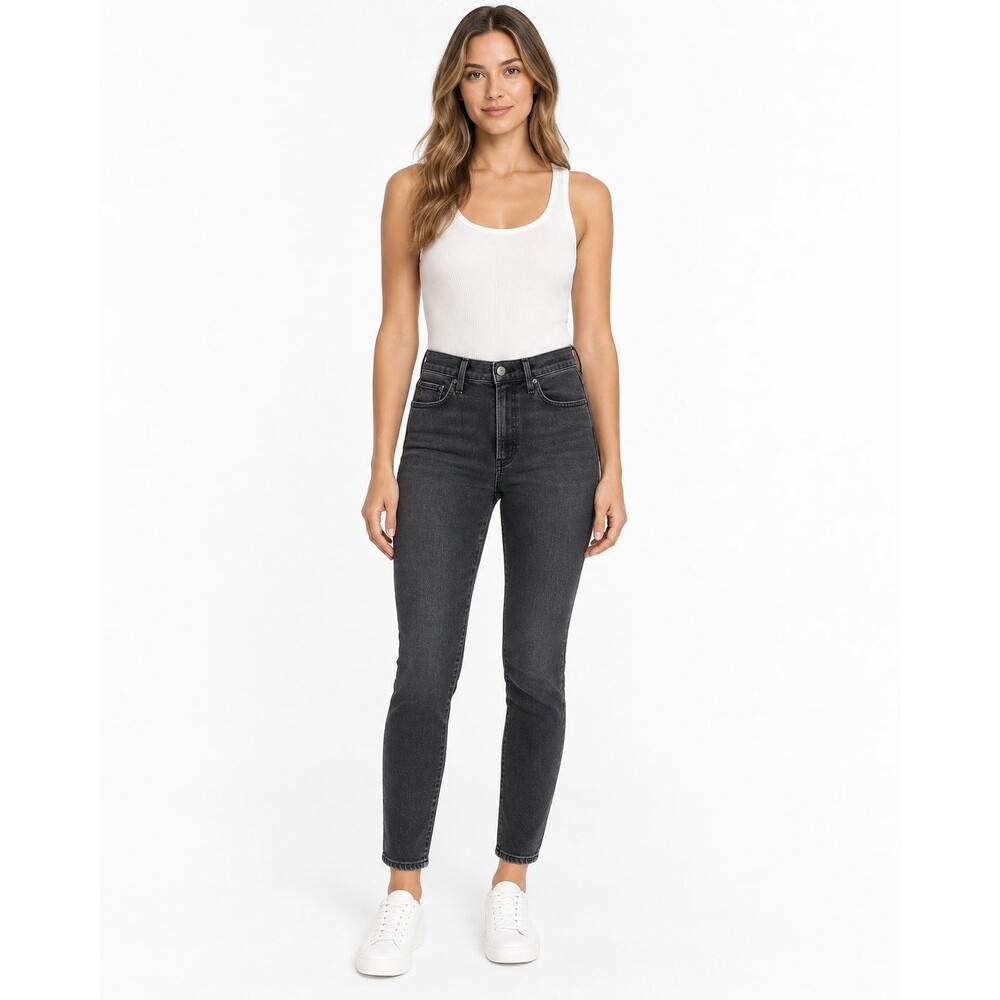 AGOLDE Women’s Size 28 Black High Rise Slim Skinny Jeans Organic Cotton USA